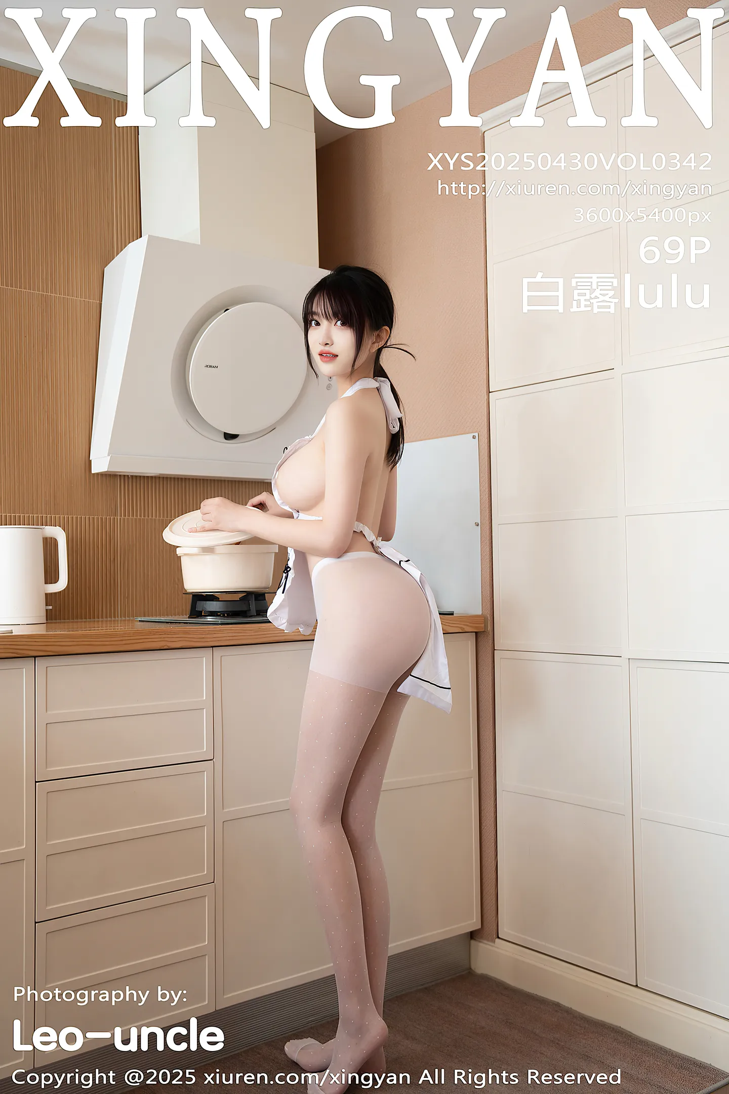 [XINGYAN星颜社]VOL.342_模特白露lulu性感白色围裙配超薄无内白丝秀曼妙身姿诱惑写真69P-秀人网 - XiuRen.Space